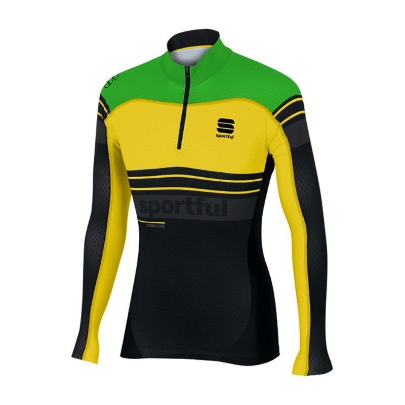 Sportful Squadra Race Top Sort/grønn fluo/gul fluo Sportful Squadra Race Top Sort/grønn fluo/gul fluo